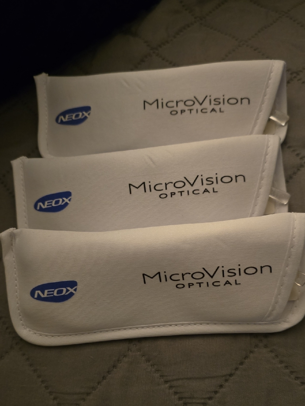 NEW MicroVision Optical Clear Readers/Eyewear Pouches (Set of 3)